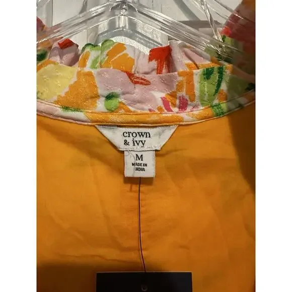 Crown And Ivy Shift Dress Size Medium Floral Sleeveless NWT Beach Costal Resort - Picture 3 of 11